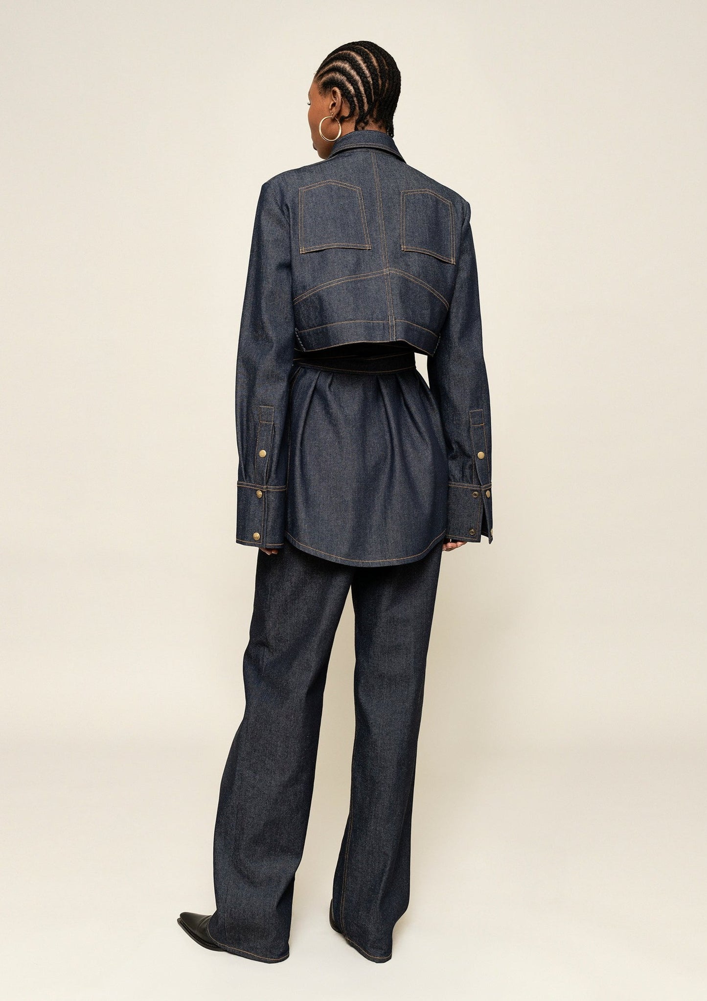Layered Denim Shirt