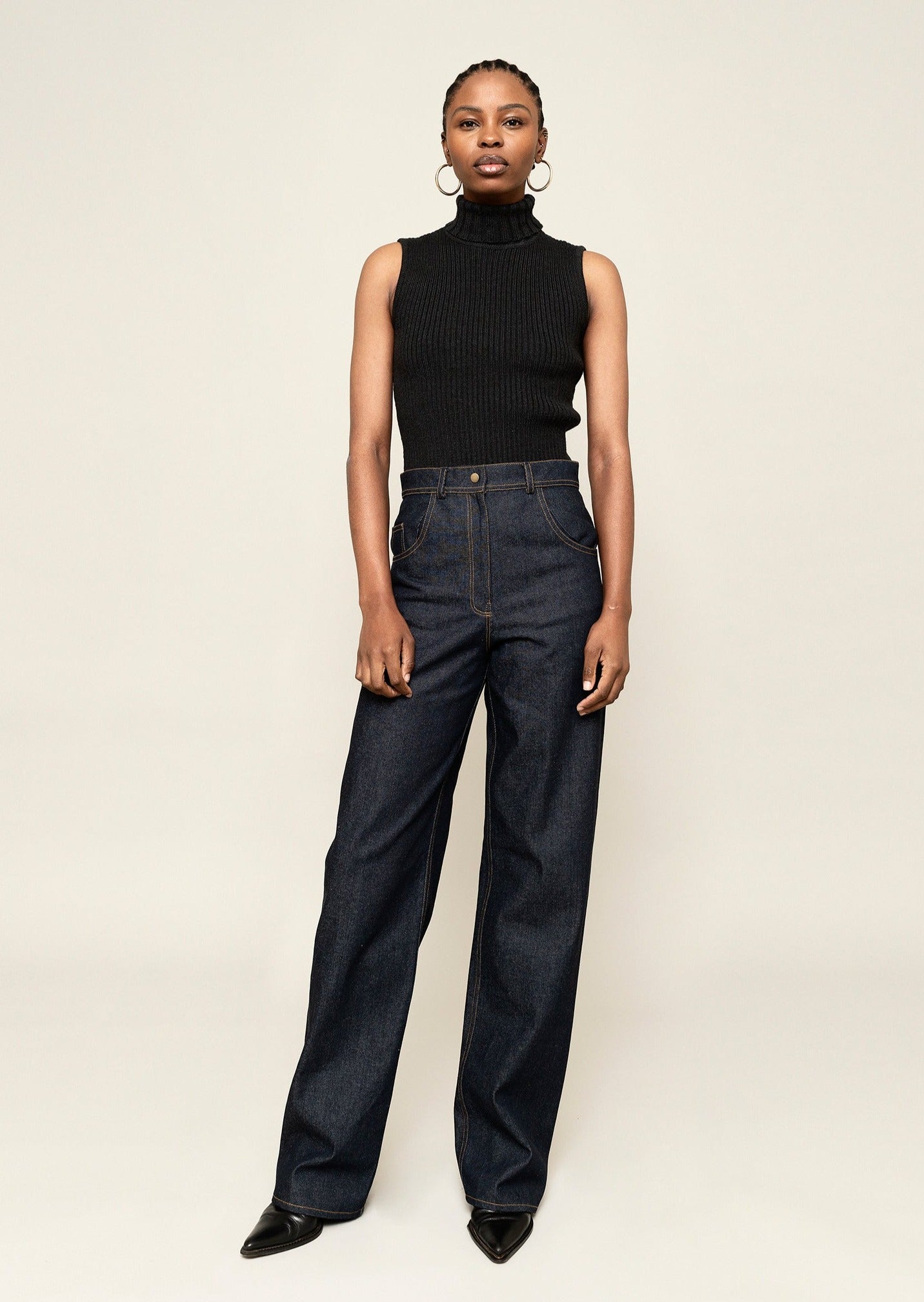 High-rise Straight-leg Jeans