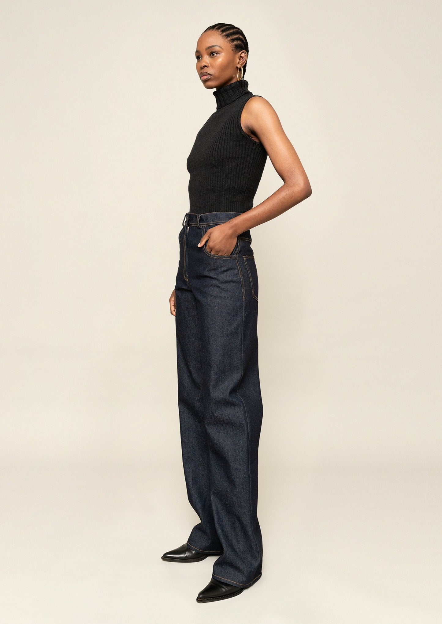 High-rise Straight-leg Jeans