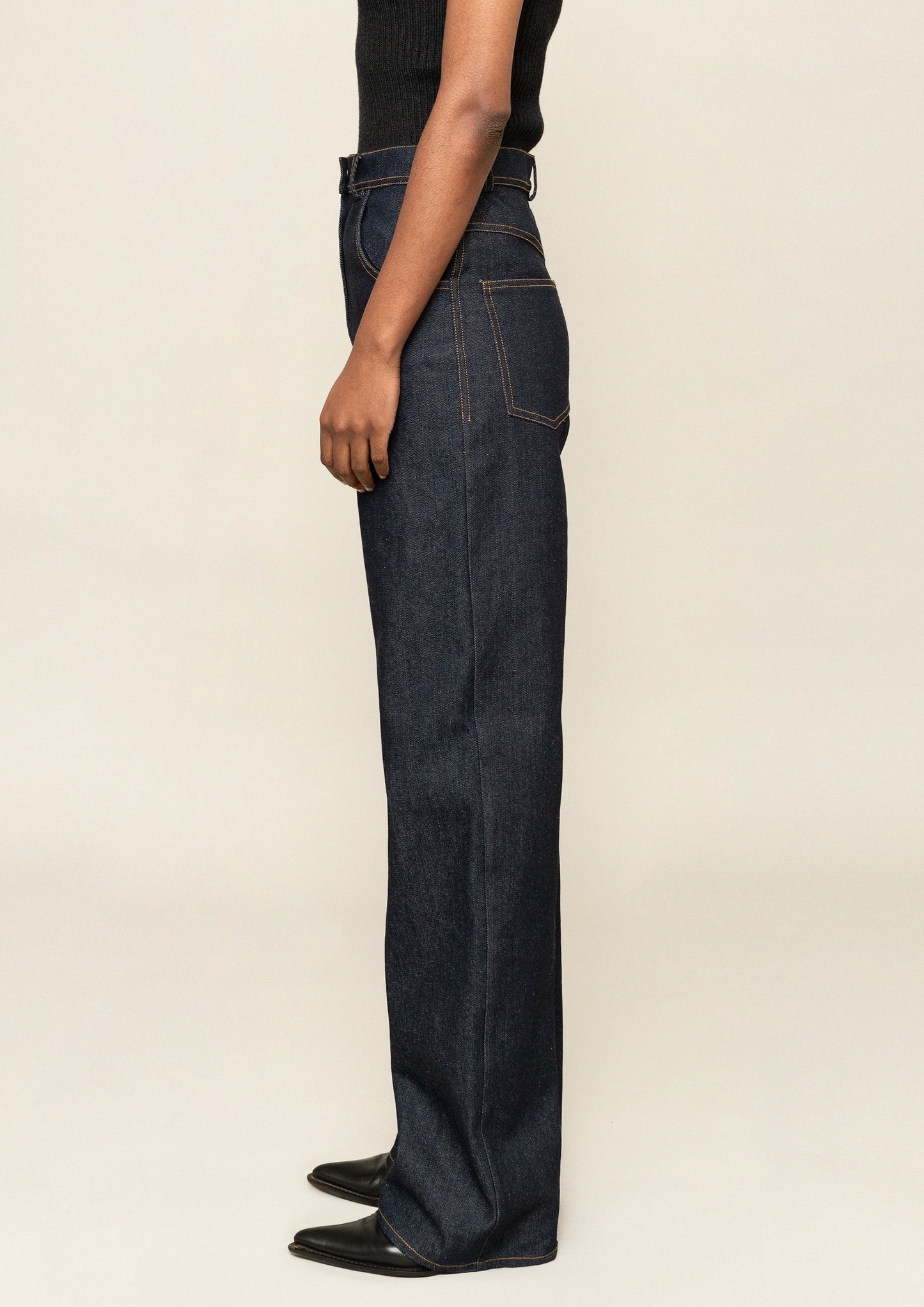 High-rise Straight-leg Jeans