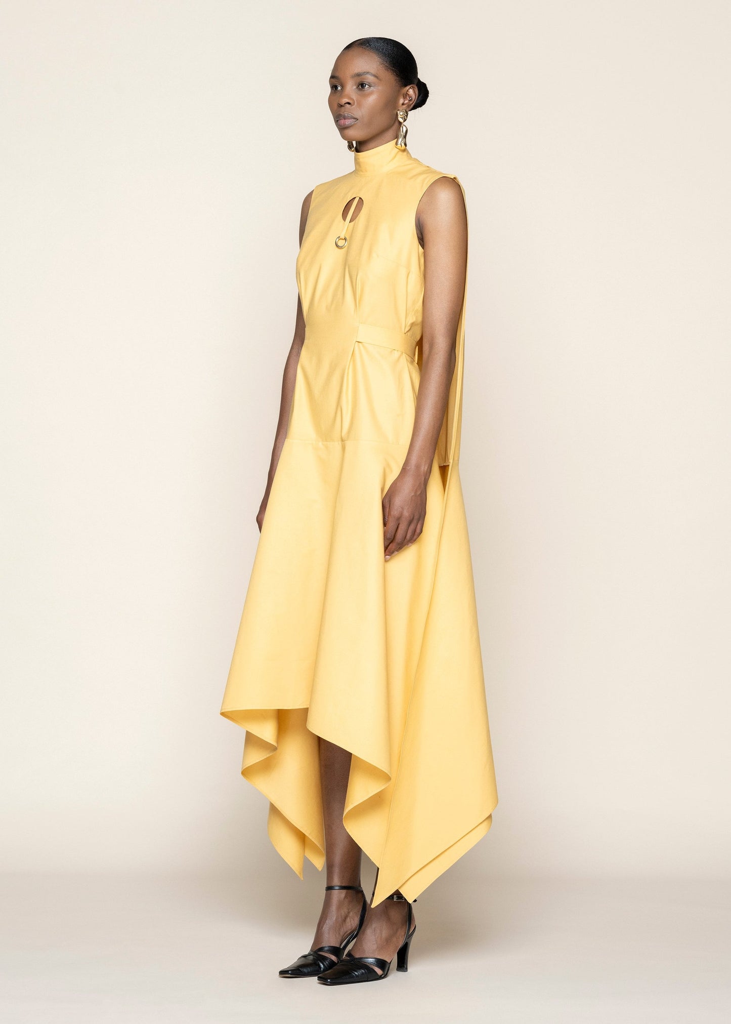 Cascading Cape Dress