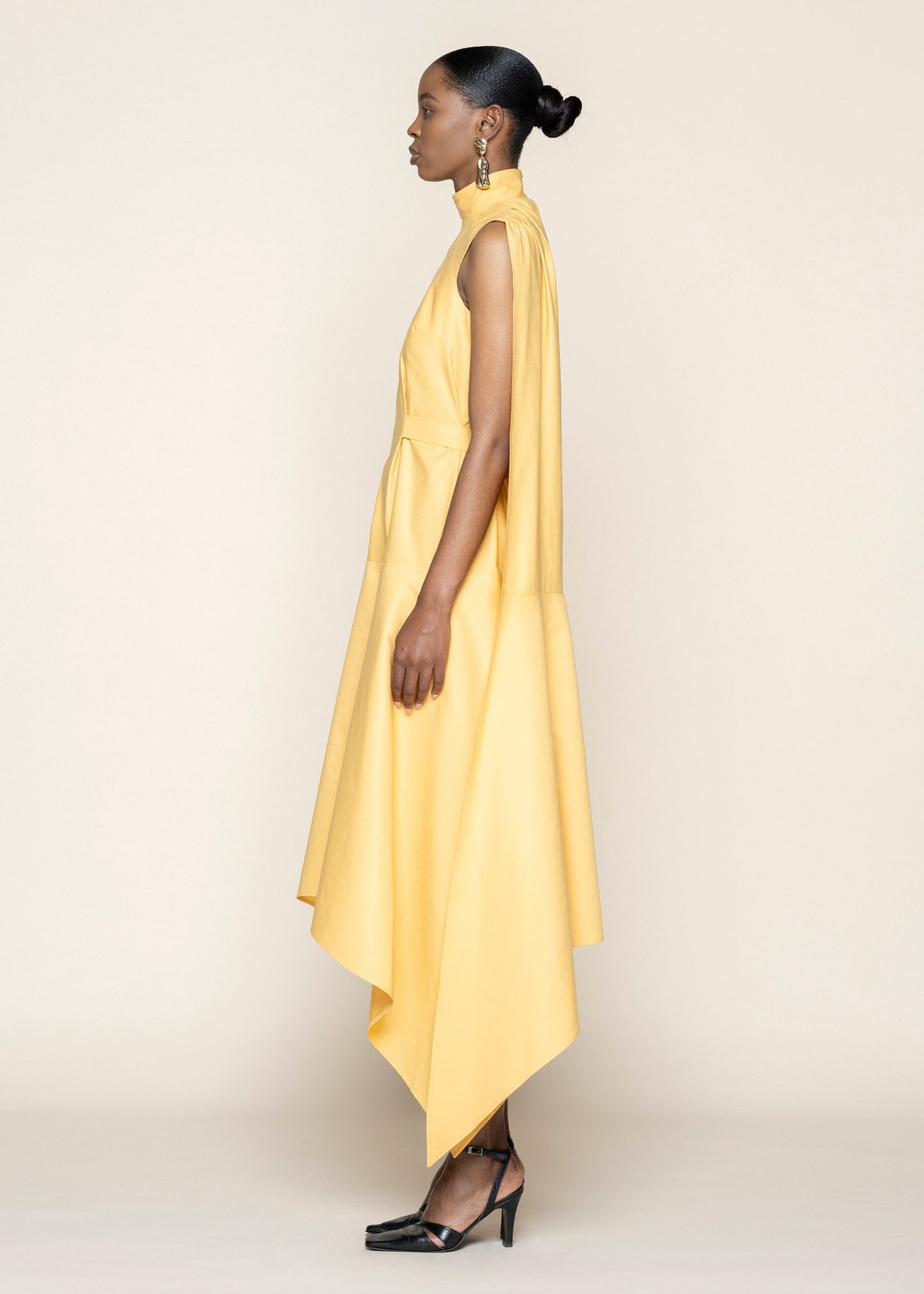 Cascading Cape Dress