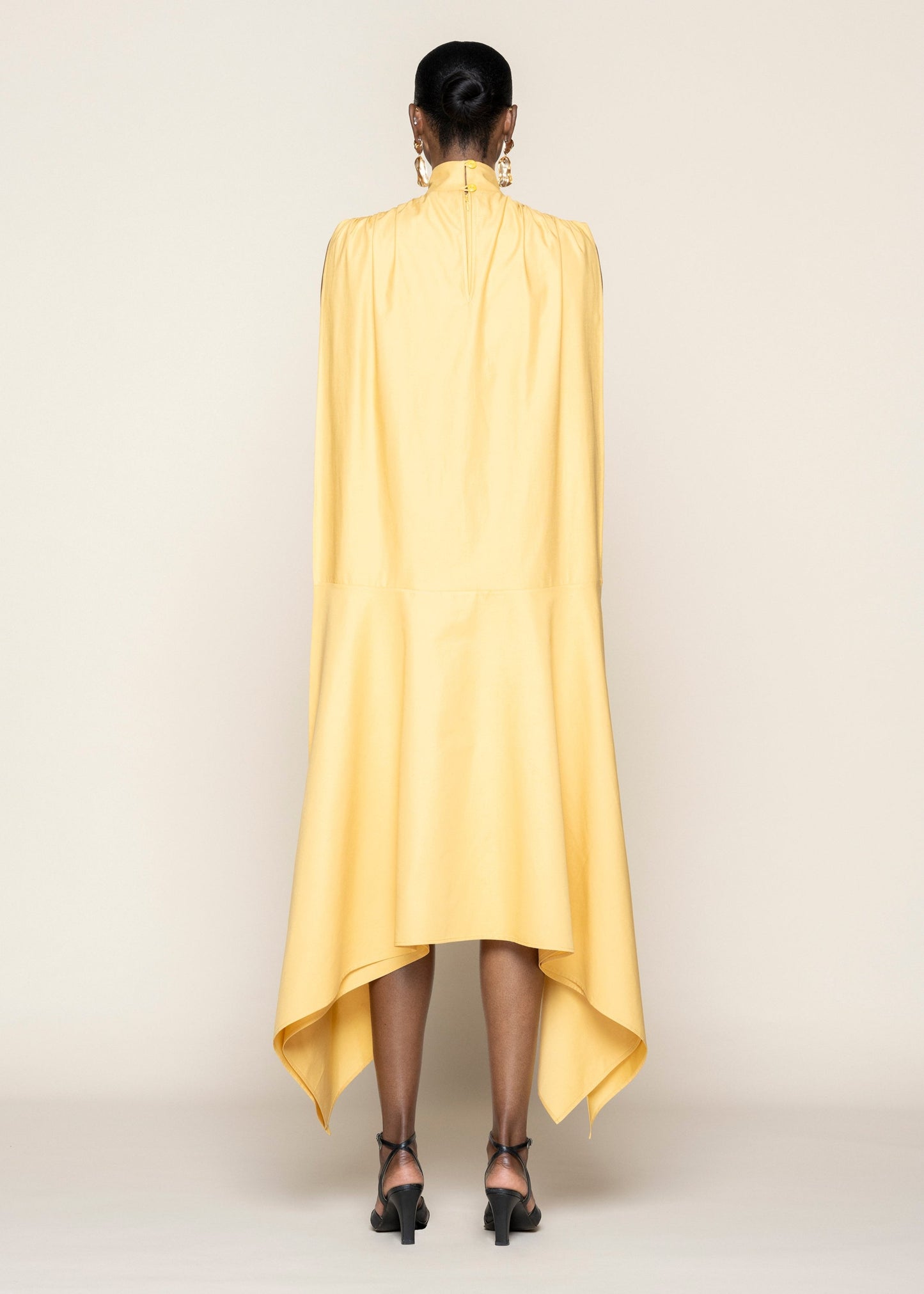 Cascading Cape Dress