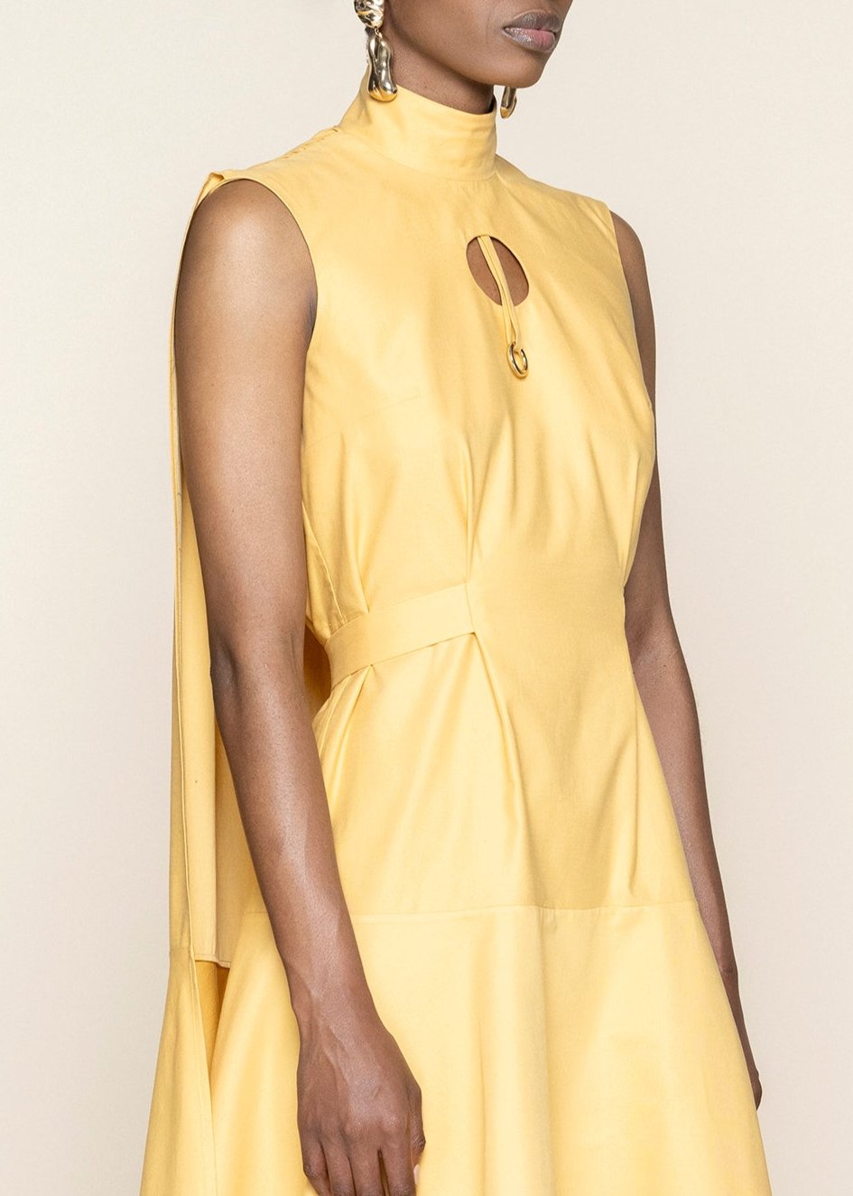 Cascading Cape Dress