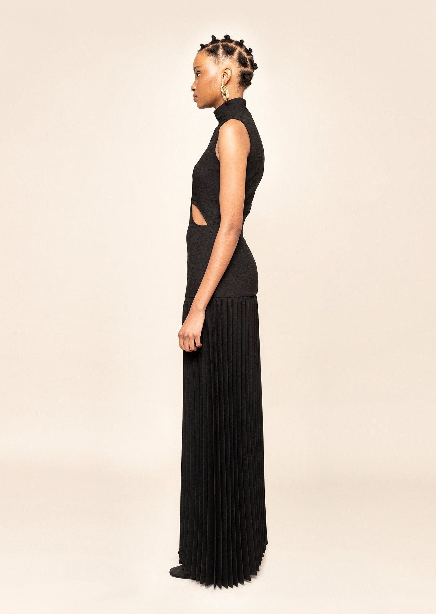 Pleated Maxi Dress
