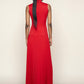 Red Pleated Maxi Dress