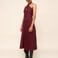 Side Pleat Halter neck Dress