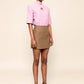 Brown Wool Mini Skirt