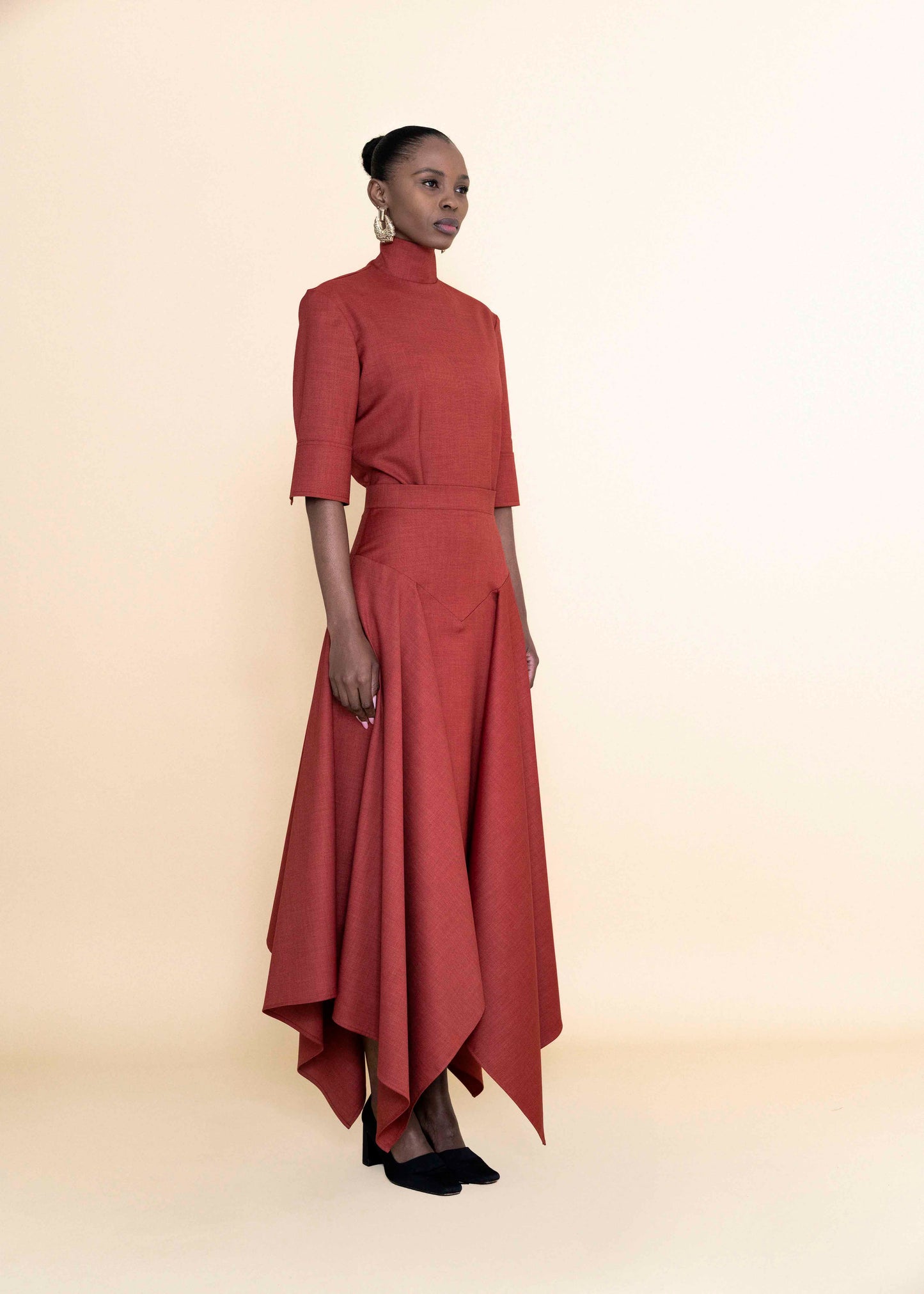 Ruby Red Cascading Skirt