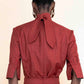 Ruby Red High Neck Blouse