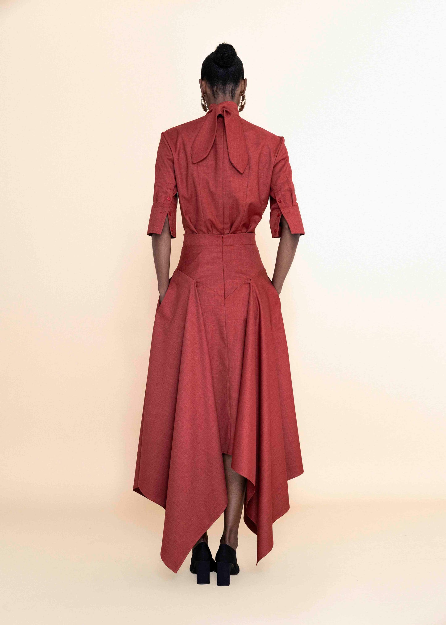 Ruby Red Cascading Skirt