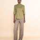 Pomelo Olive High Neck Blouse